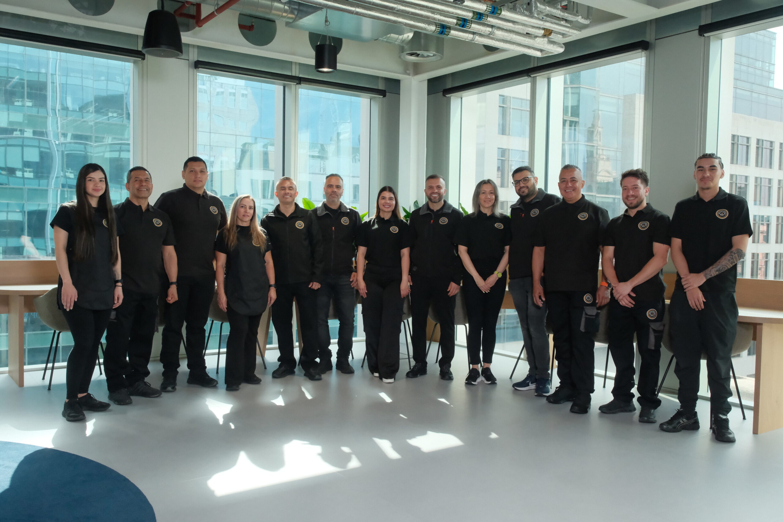 The Oscar Cleaning Services team at a commercial site in London